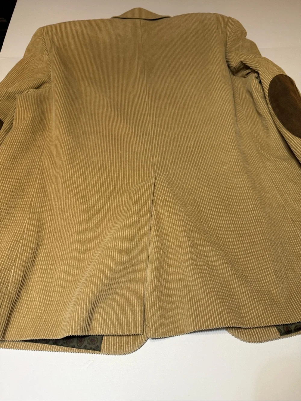 Vtg Lauren Ralph Lauren Green Label Corduroy Blazer Wood Buttons Elbow Patch 44R